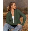 ZESICA Women’s Fall Winter 2026 Long Sleeve Open Front Casual Lightweight Soft Knit Cardigan Sweater Outerwear(Green)