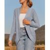 ZESICA Women’s Fall Winter 2026 Long Sleeve Open Front Casual Lightweight Soft Knit Cardigan Sweater Outerwear(Grey)
