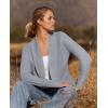 ZESICA Women’s Fall Winter 2026 Long Sleeve Open Front Casual Lightweight Soft Knit Cardigan Sweater Outerwear(Grey)
