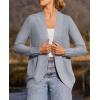 ZESICA Women’s Fall Winter 2026 Long Sleeve Open Front Casual Lightweight Soft Knit Cardigan Sweater Outerwear(Grey)