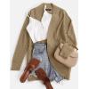 ZESICA Women’s Fall Winter 2026 Long Sleeve Open Front Casual Lightweight Soft Knit Cardigan Sweater Outerwear(Lightkhaki)