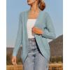 ZESICA Women’s Fall Winter 2026 Long Sleeve Open Front Casual Lightweight Soft Knit Cardigan Sweater Outerwear(Mint)