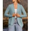 ZESICA Women’s Fall Winter 2026 Long Sleeve Open Front Casual Lightweight Soft Knit Cardigan Sweater Outerwear(Mint)