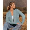 ZESICA Women’s Fall Winter 2026 Long Sleeve Open Front Casual Lightweight Soft Knit Cardigan Sweater Outerwear(Mint)