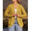 ZESICA Women’s Fall Winter 2026 Long Sleeve Open Front Casual Lightweight Soft Knit Cardigan Sweater Outerwear(Mustard)