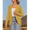 ZESICA Women’s Fall Winter 2026 Long Sleeve Open Front Casual Lightweight Soft Knit Cardigan Sweater Outerwear(Mustard)