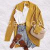 ZESICA Women’s Fall Winter 2026 Long Sleeve Open Front Casual Lightweight Soft Knit Cardigan Sweater Outerwear(Mustard)