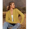 ZESICA Women’s Fall Winter 2026 Long Sleeve Open Front Casual Lightweight Soft Knit Cardigan Sweater Outerwear(Mustard)