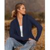 ZESICA Women’s Fall Winter 2026 Long Sleeve Open Front Casual Lightweight Soft Knit Cardigan Sweater Outerwear(Navy)