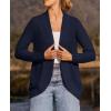 ZESICA Women’s Fall Winter 2026 Long Sleeve Open Front Casual Lightweight Soft Knit Cardigan Sweater Outerwear(Navy)