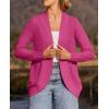 ZESICA Women’s Fall Winter 2026 Long Sleeve Open Front Casual Lightweight Soft Knit Cardigan Sweater Outerwear(Rose)