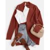 ZESICA Women’s Fall Winter 2026 Long Sleeve Open Front Casual Lightweight Soft Knit Cardigan Sweater Outerwear(Rust)