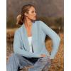 ZESICA Women’s Fall Winter 2026 Long Sleeve Open Front Casual Lightweight Soft Knit Cardigan Sweater Outerwear(Skyblue)