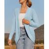 ZESICA Women’s Fall Winter 2026 Long Sleeve Open Front Casual Lightweight Soft Knit Cardigan Sweater Outerwear(Skyblue)