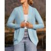 ZESICA Women’s Fall Winter 2026 Long Sleeve Open Front Casual Lightweight Soft Knit Cardigan Sweater Outerwear(Skyblue)