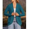 ZESICA Women’s Fall Winter 2026 Long Sleeve Open Front Casual Lightweight Soft Knit Cardigan Sweater Outerwear(Teal)