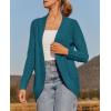 ZESICA Women’s Fall Winter 2026 Long Sleeve Open Front Casual Lightweight Soft Knit Cardigan Sweater Outerwear(Teal)