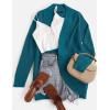 ZESICA Women’s Fall Winter 2026 Long Sleeve Open Front Casual Lightweight Soft Knit Cardigan Sweater Outerwear(Teal)