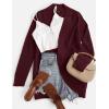 ZESICA Women’s Fall Winter 2026 Long Sleeve Open Front Casual Lightweight Soft Knit Cardigan Sweater Outerwear(Wine)