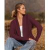 ZESICA Women’s Fall Winter 2026 Long Sleeve Open Front Casual Lightweight Soft Knit Cardigan Sweater Outerwear(Wine)