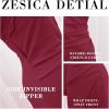 ZESICA Women’s One Shoulder Long Sleeve Cocktail Dress Sexy High Slit Ruched Bodycon Wedding Guest Maxi Dresses(Wine)
