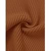 ZESICA Women’s Short Sleeve Sweater Tops 2026 Summer Crewneck T Shirt Ribbed Knit Slim Fit Basic Solid Color Tee(Brown)