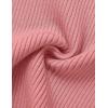 ZESICA Women’s Short Sleeve Sweater Tops 2026 Summer Crewneck T Shirt Ribbed Knit Slim Fit Basic Solid Color Tee(Dustypink)