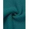 ZESICA Women’s Short Sleeve Sweater Tops 2026 Summer Crewneck T Shirt Ribbed Knit Slim Fit Basic Solid Color Tee(Teal)