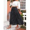 ZESICA Women’s 2026 Summer Bohemian Floral Printed Elastic Waist A Line Maxi Skirt with Pockets(Black)