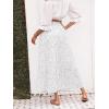 ZESICA Women’s 2026 Summer Bohemian Floral Printed Elastic Waist A Line Maxi Skirt with Pockets(Ivory)