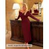 ZESICA Women’s Fall Off Shoulder Sweater Dress 2025 Bell Long Sleeve Ribbed Knit Bodycon Formal Maxi Dresses(Wine)