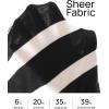 ZESICA Women’s Long Sleeve Lightweight Striped Tops 2026 Fall Crewneck Ribbed Knit Shirts(Black)