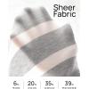ZESICA Women’s Long Sleeve Lightweight Striped Tops 2026 Fall Crewneck Ribbed Knit Shirts(Light Grey)