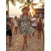 ZESICA Womens Spring Summer Floral Mini Dress Long Sleeve Button Chiffon A Line Swing Short Wedding Guest Party Dresses(Green)
