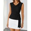 ZESICA Women’s Summer Business Casual Tank Tops 2026 Cowl Neck Sleeveless Knit Slim Shirts Spring Work Dressy Blouses(Black)