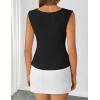 ZESICA Women’s Summer Business Casual Tank Tops 2026 Cowl Neck Sleeveless Knit Slim Shirts Spring Work Dressy Blouses(Black)