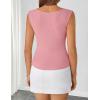ZESICA Women’s Summer Business Casual Tank Tops 2026 Cowl Neck Sleeveless Knit Slim Shirts Spring Work Dressy Blouses(Pink)