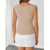 ZESICA Women’s Summer Business Casual Tank Tops 2026 Cowl Neck Sleeveless Knit Slim Shirts Spring Work Dressy Blouses(Sand)