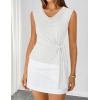 ZESICA Women’s Summer Business Casual Tank Tops 2026 Cowl Neck Sleeveless Knit Slim Shirts Spring Work Dressy Blouses(White)
