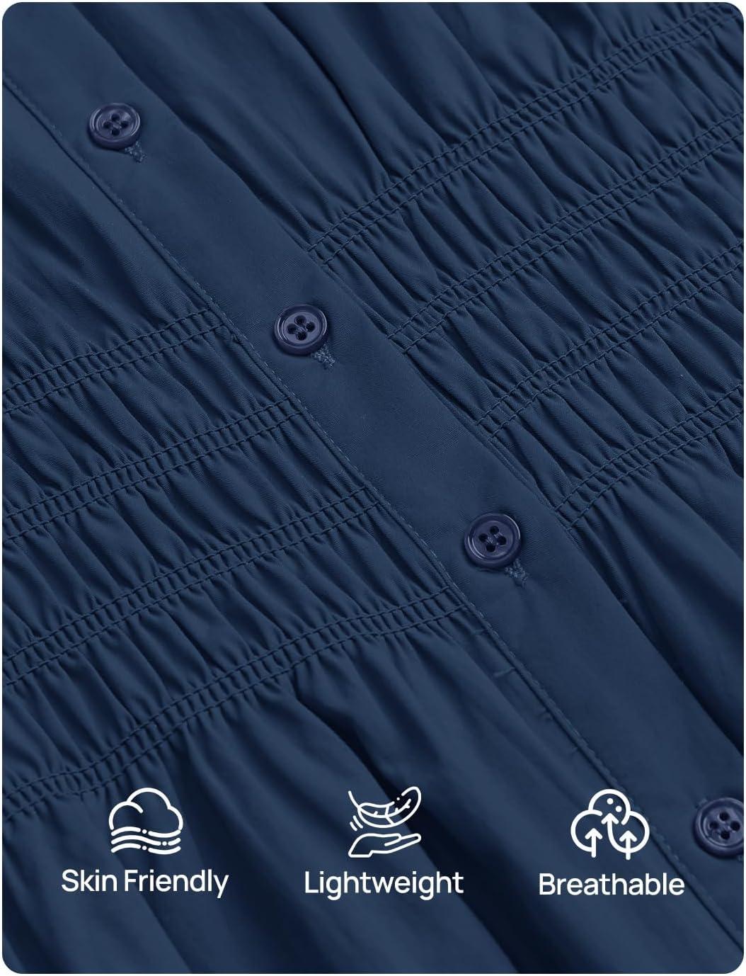 imageZESICA Womens 2026 Spring Long Sleeve Blouse Business Dressy Casual Button Down Shirts Peplum Tops Fashion Trendy ClothesNavy