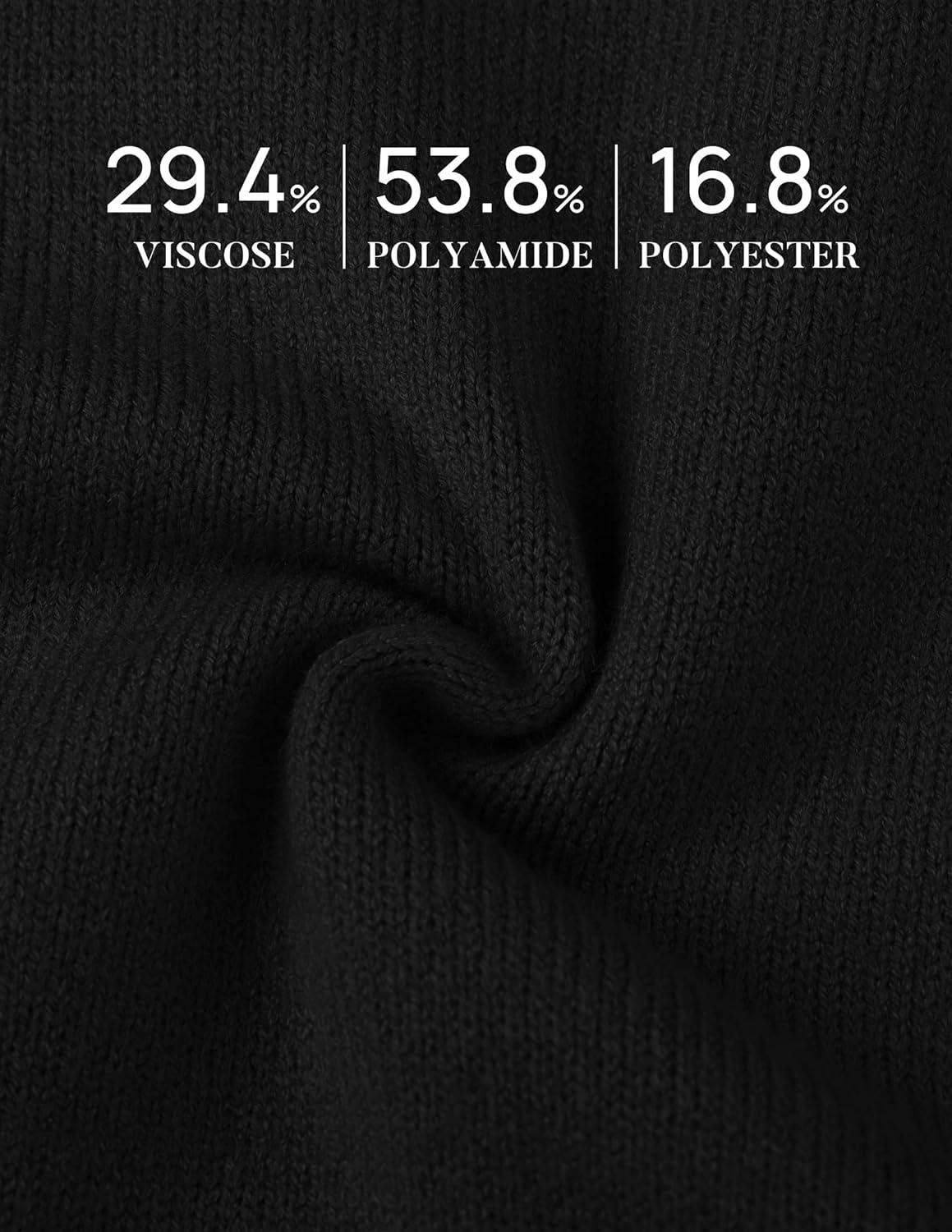 imageZESICA Womens Fleece Sherpa Lined Sweater 2026 Winter Thermal Shirts Long Sleeve Mock Neck Slim Fitted Pullover TopsBlack