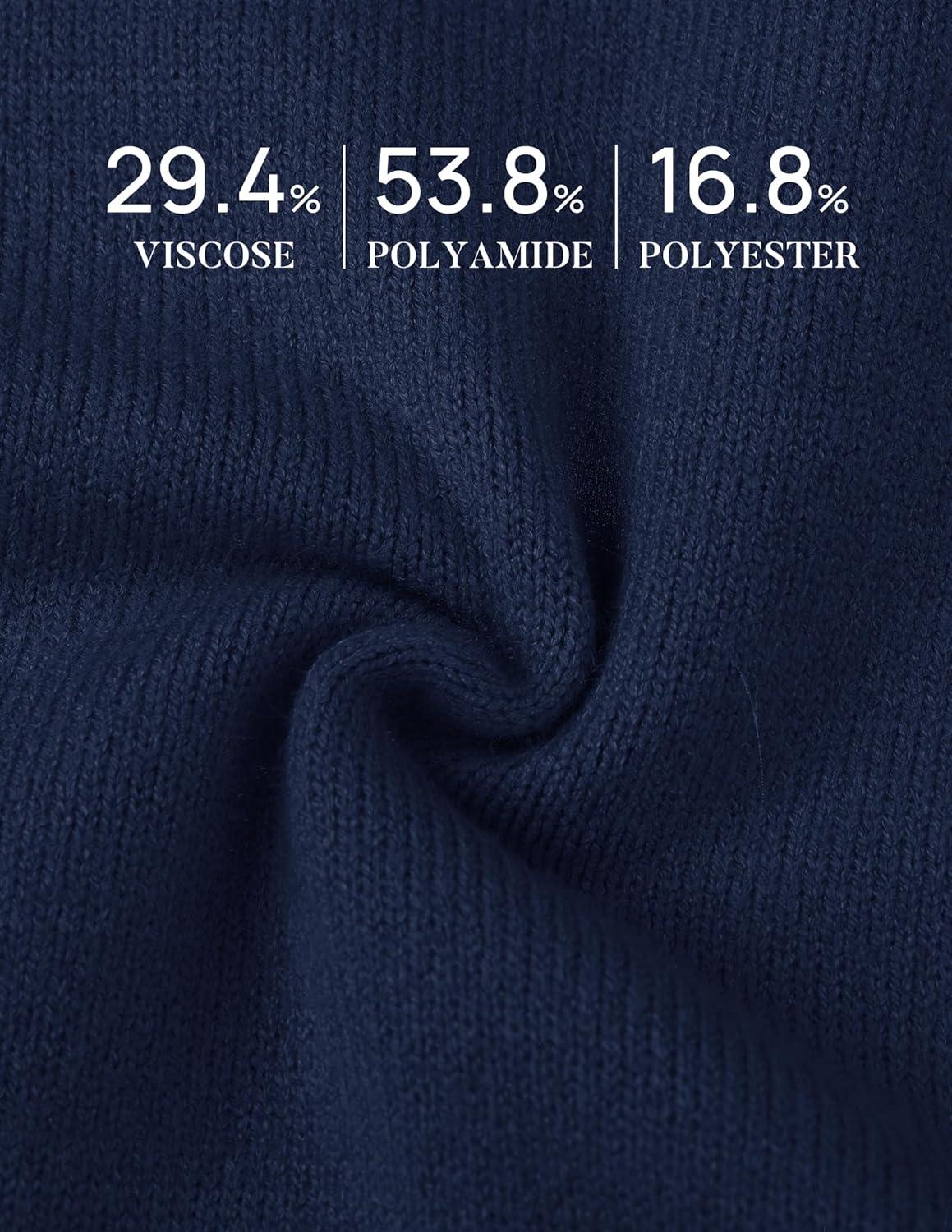 imageZESICA Womens Fleece Sherpa Lined Sweater 2026 Winter Thermal Shirts Long Sleeve Mock Neck Slim Fitted Pullover TopsNavy