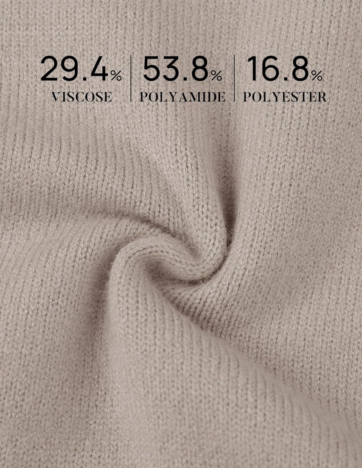 imageZESICA Womens Fleece Sherpa Lined Sweater 2026 Winter Thermal Shirts Long Sleeve Mock Neck Slim Fitted Pullover TopsOats