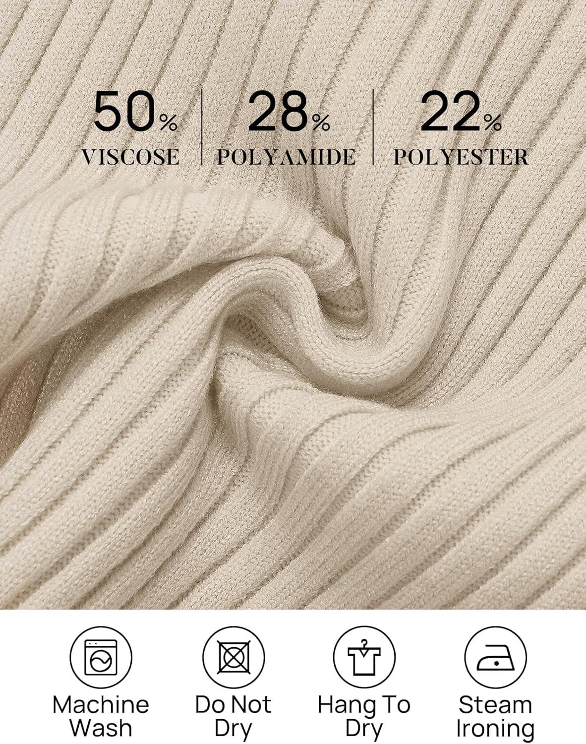 imageZESICA Womens Long Sleeve Crewneck Shirts 2026 Spring Ribbed Knit Sweater Slim Fitted Casual Basic Tee TopsAlmond