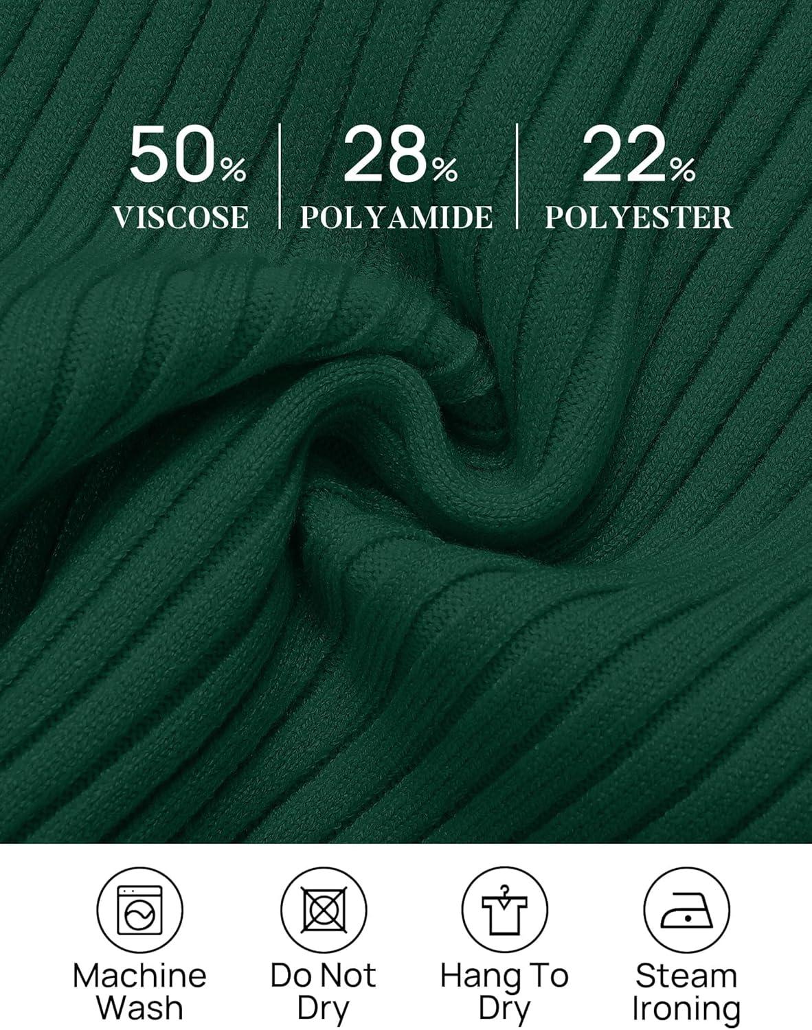 imageZESICA Womens Long Sleeve Crewneck Shirts 2026 Spring Ribbed Knit Sweater Slim Fitted Casual Basic Tee TopsDarkgreen