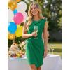 ZESICA 2026 Summer Cocktail Dresses for Women Elegant Classy Formal Party Bodycon Wedding Guest Short Dress(Green)