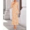 ZESICA Women’s 2026 Bell Long Sleeve Floral Maxi Dress Spring Fashion Bodycon Mesh Wedding Guest Cocktail Party Dresses(Redapricot)