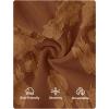 ZESICA Women’s 2026 Spring Floral Midi Dress Long Sleeve Smocked Flowy Long Wedding Guest Vacation Dresses(Brown)