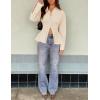 ZESICA Womens 2026 Spring Long Sleeve Blouse Business Dressy Casual Button Down Shirts Peplum Tops Fashion Trendy Clothes(Apricot)