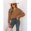 ZESICA Women’s 2026 Spring Long Sleeve Crew Neck Solid Color Cable Knit Chunky Casual Oversized Pullover Sweater Tops(Camel)